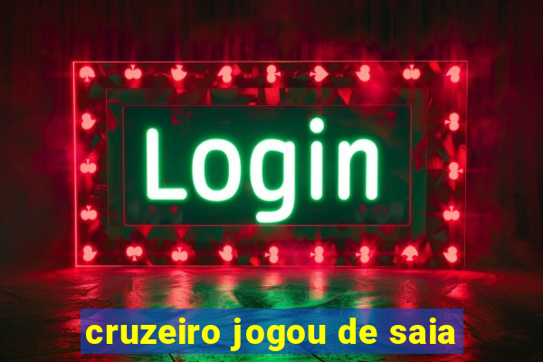 cruzeiro jogou de saia