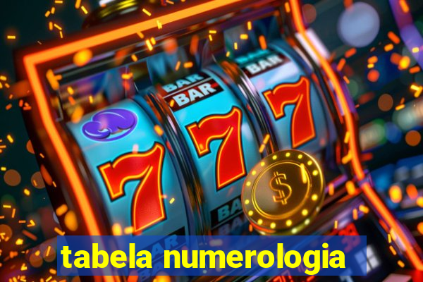 tabela numerologia