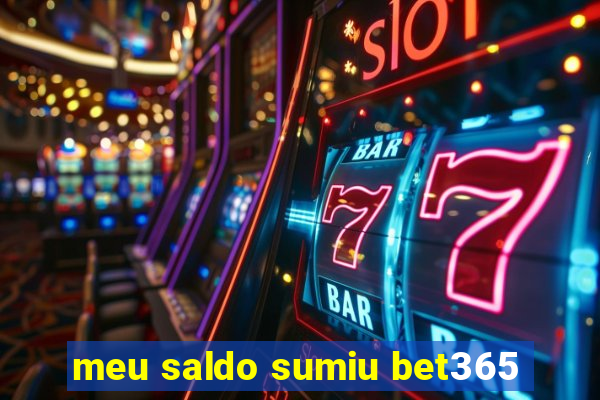 meu saldo sumiu bet365